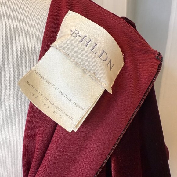 BHLDN Velvet Burgundy Formal Dress - Picture 11 of 15